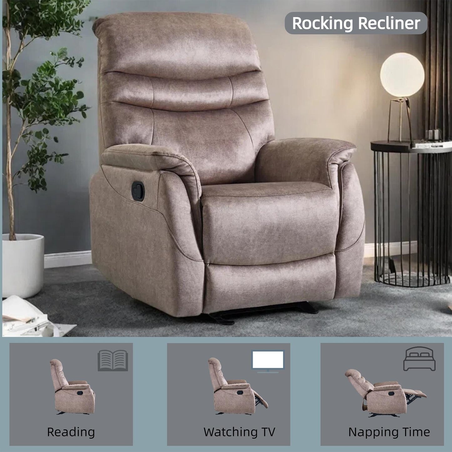 Rocking Recliner Chair for Living Room