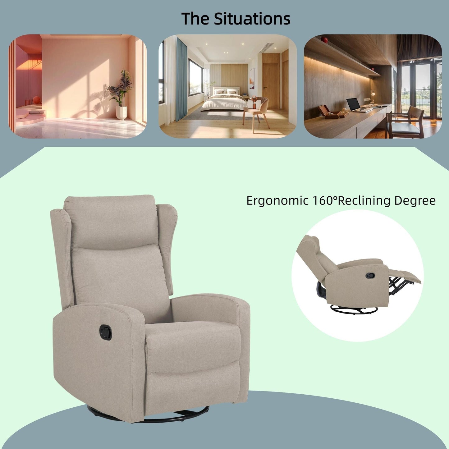 Rocking Recliner Chair for Living Room