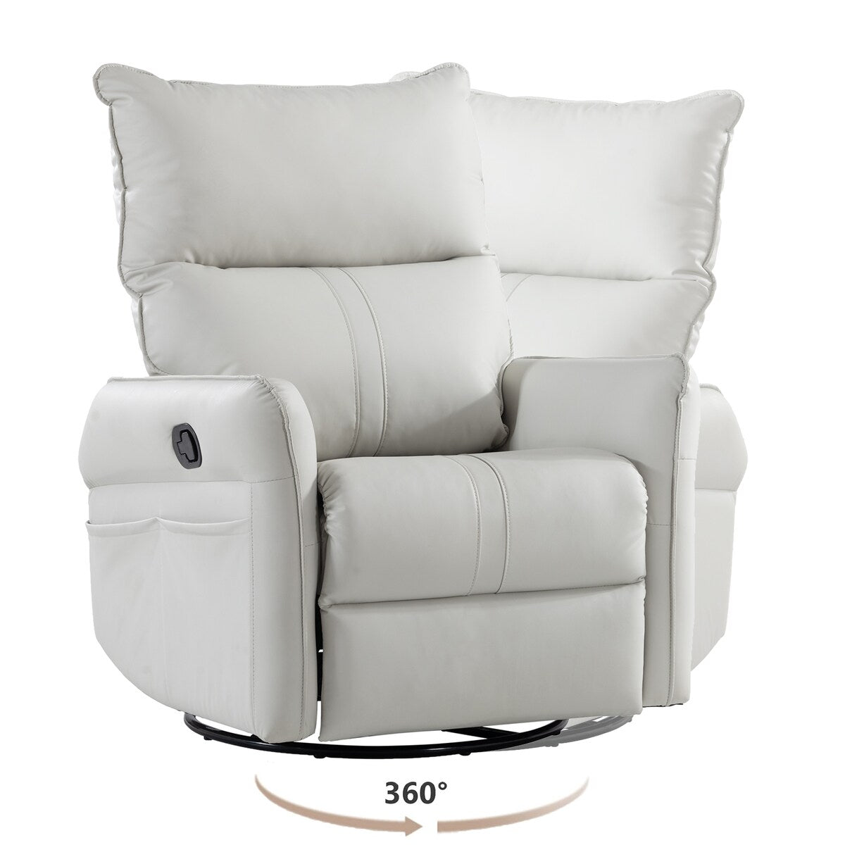 Rocking Recliner Chair,360 Degree Swivel Nursery Rocking Chair,Glider Chair,Modern Small Rocking Swivel Recliner Chair