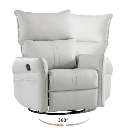 Rocking Recliner Chair,360 Degree Swivel Nursery Rocking Chair,Glider Chair,Modern Small Rocking Swivel Recliner Chair