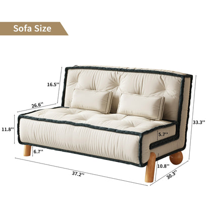 Romision Armless Technological Velvet Sofa in Beige