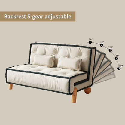 Romision Armless Technological Velvet Sofa in Beige