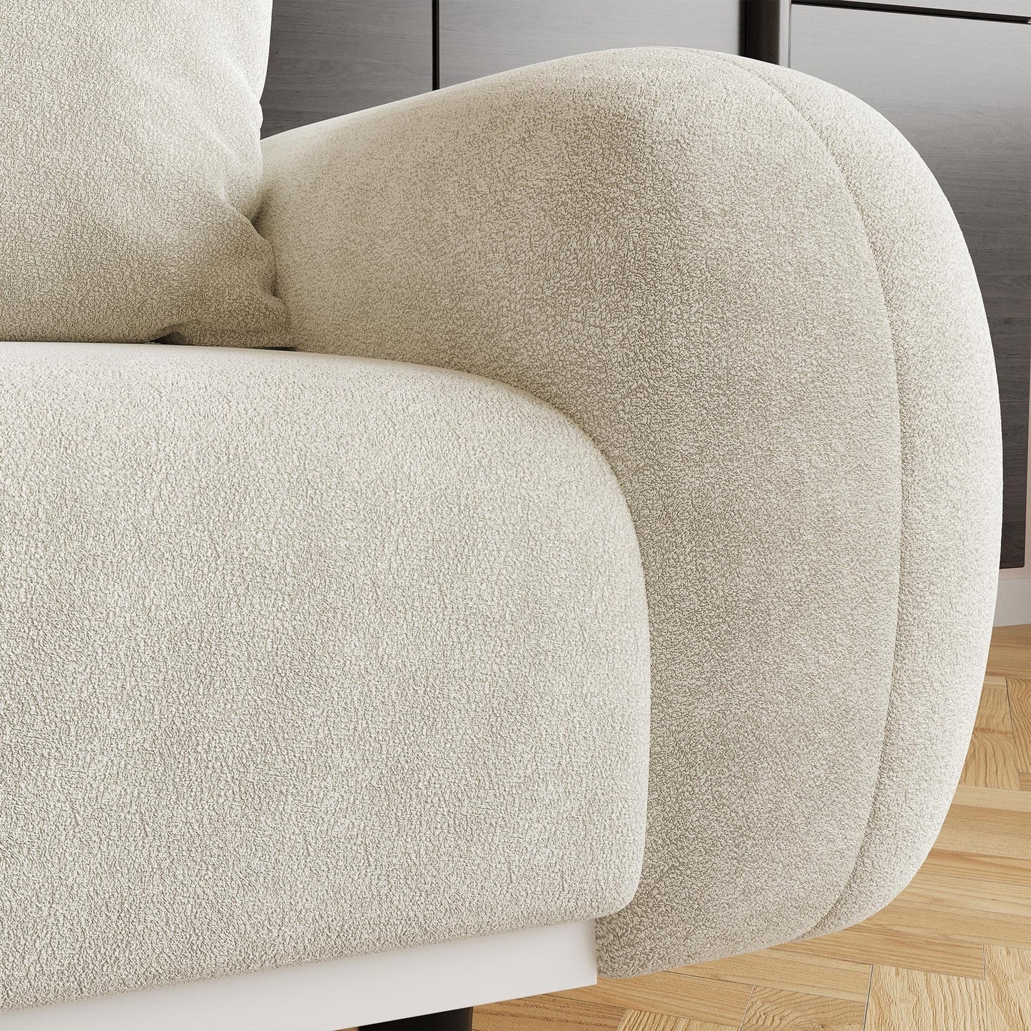 Romision Cotton Fabric Upholstered Sofa