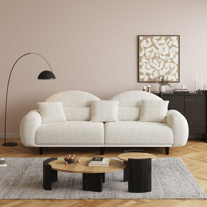 Romision Cotton Fabric Upholstered Sofa