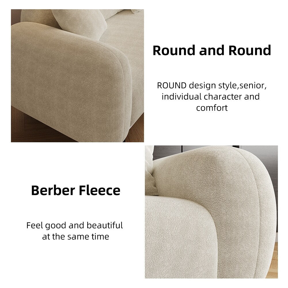 Romision Cotton Fabric Upholstered Sofa