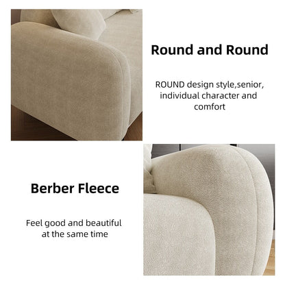 Romision Cotton Fabric Upholstered Sofa