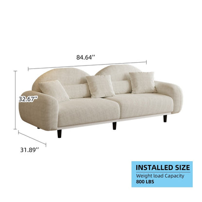 Romision Cotton Fabric Upholstered Sofa