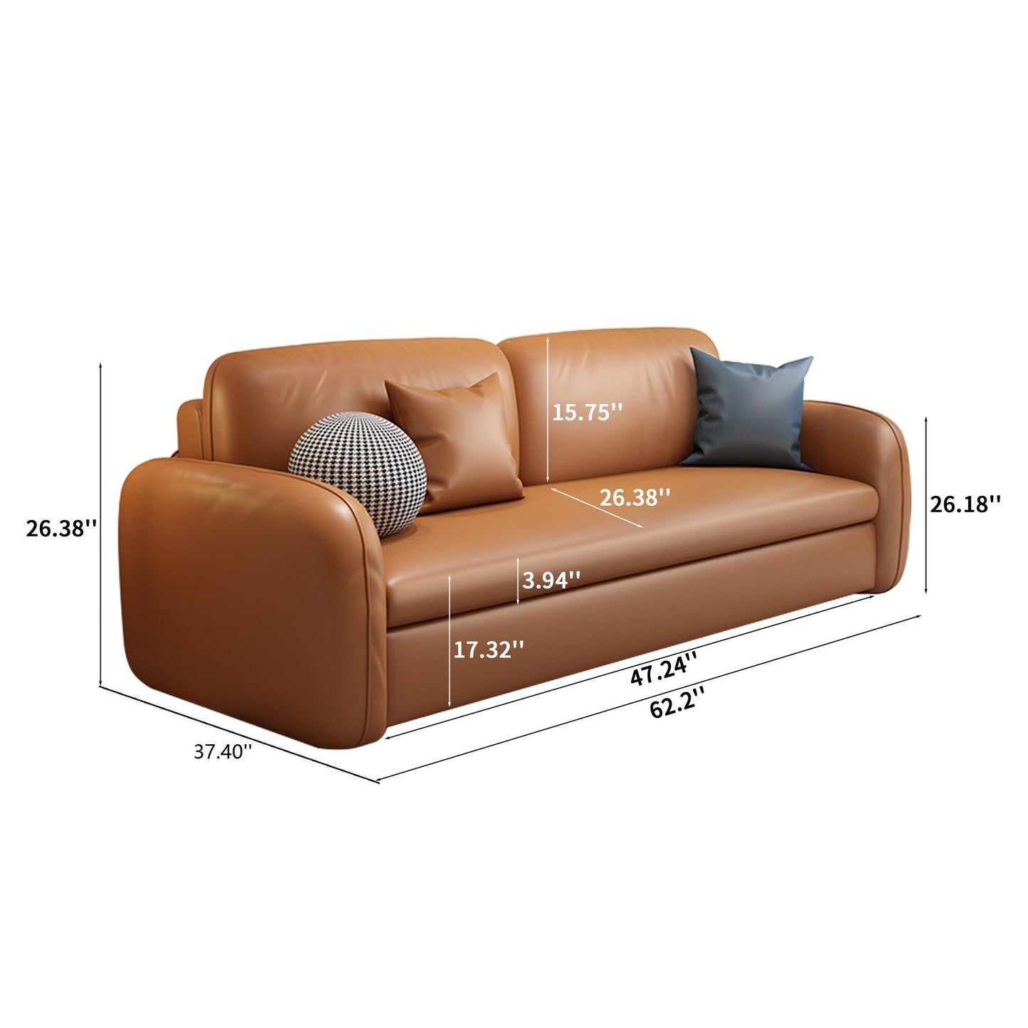 Romision Folding Technological Fabric Sofa Bed