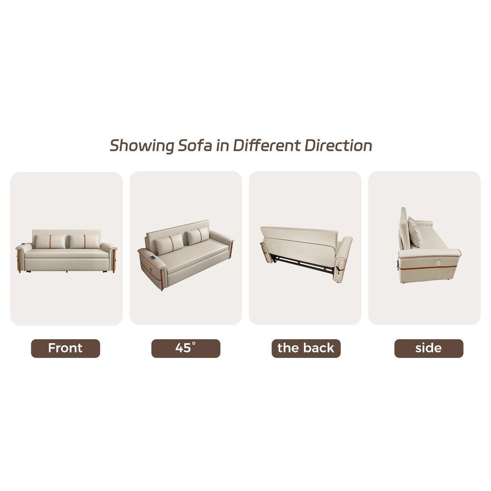 Romision Folding Technological Fabric Sofa Bed