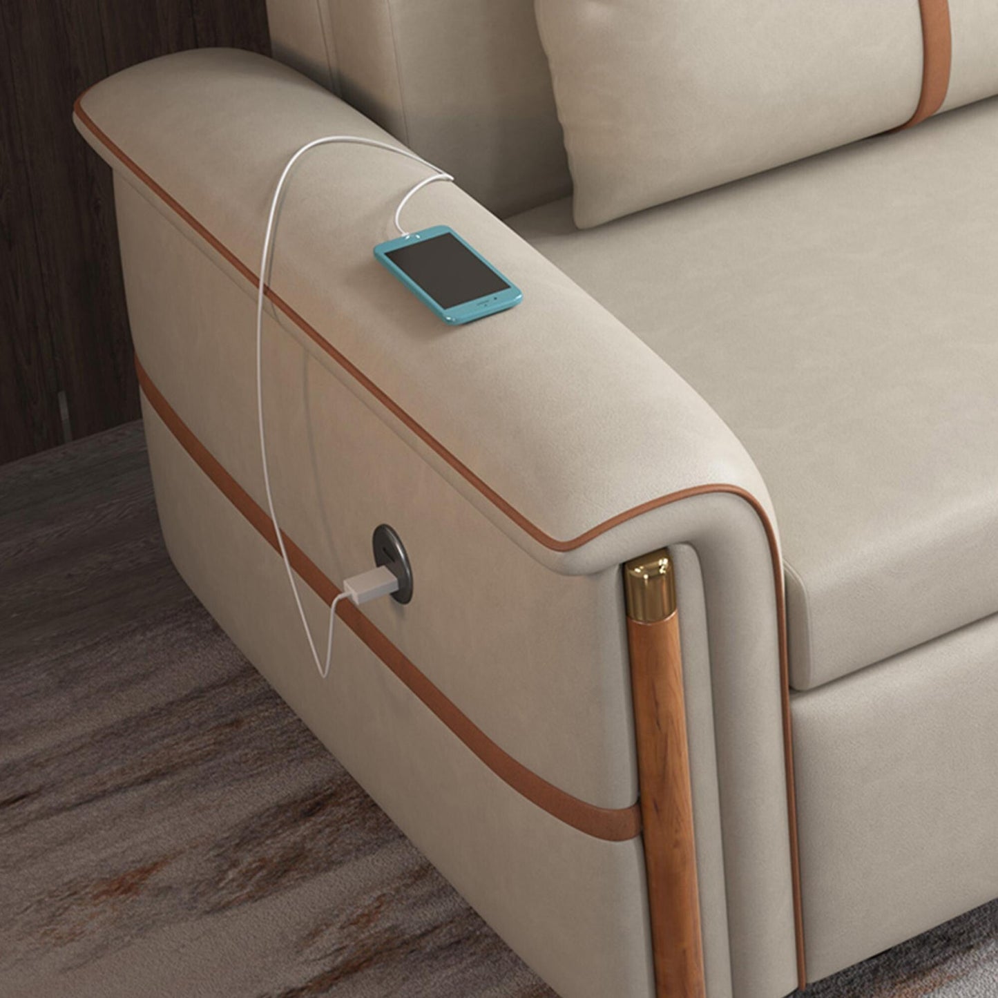 Romision Folding Technological Fabric Sofa Bed