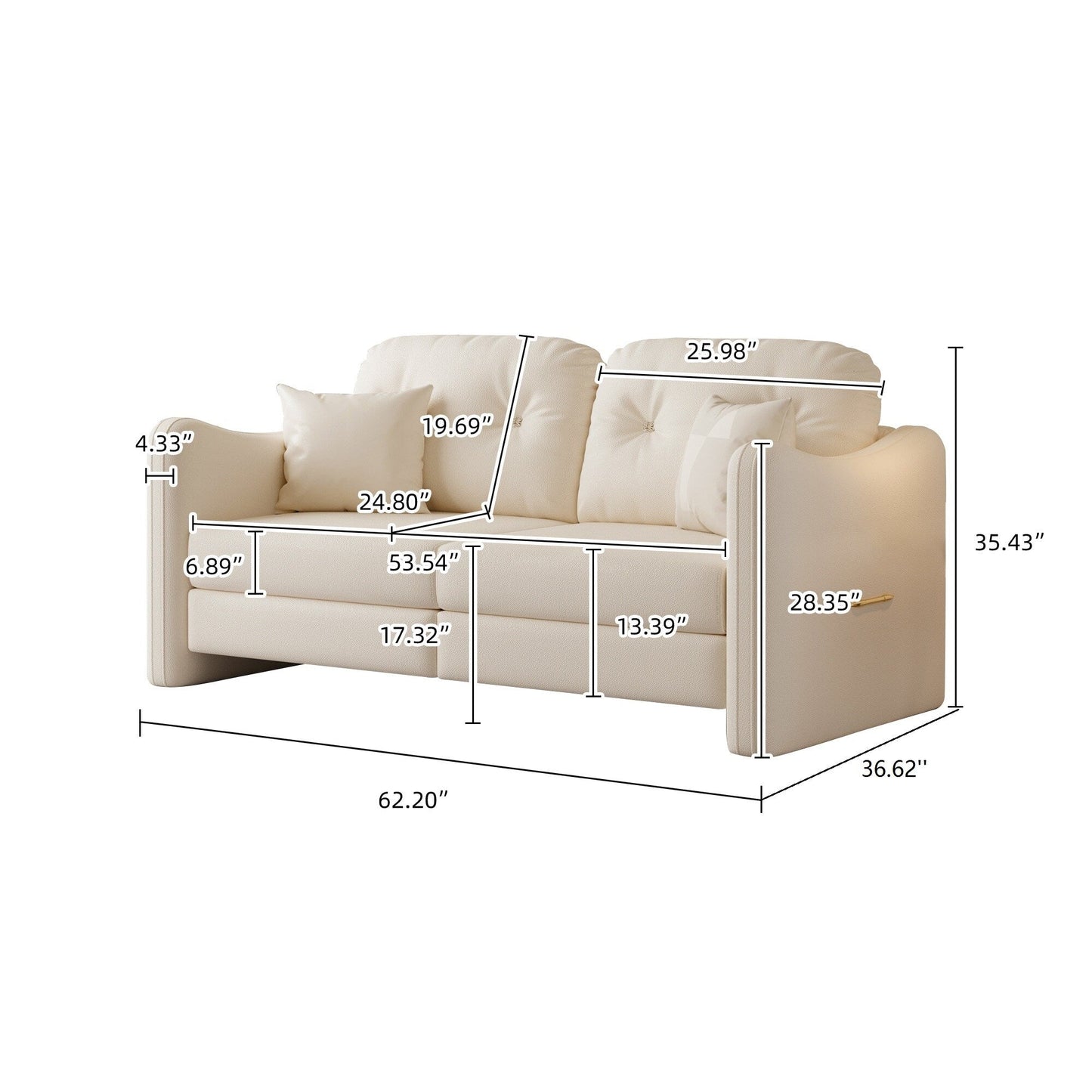 Romision Folding Technological Fabric Sofa Bed