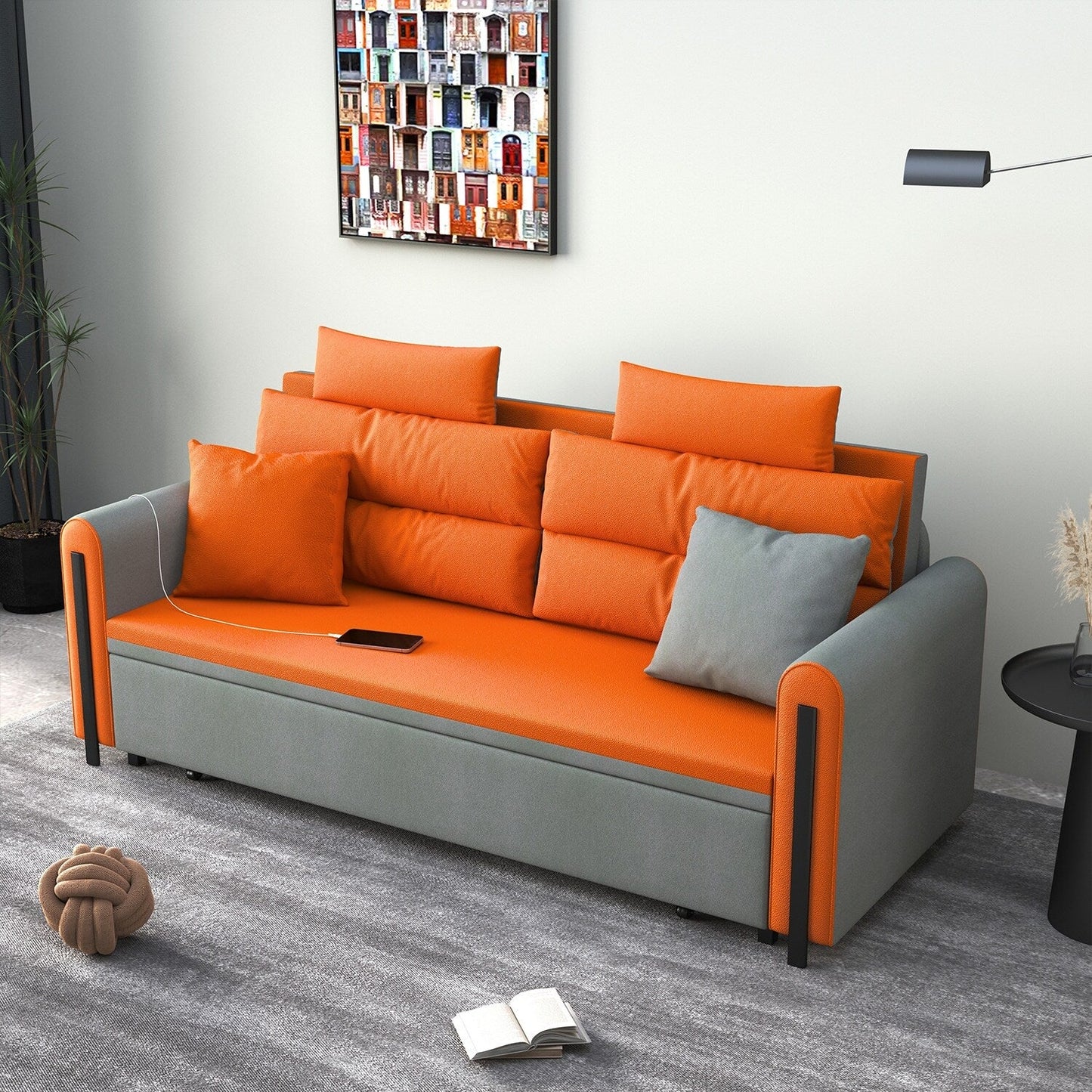 Romision Folding Technological Fabric Sofa Bed