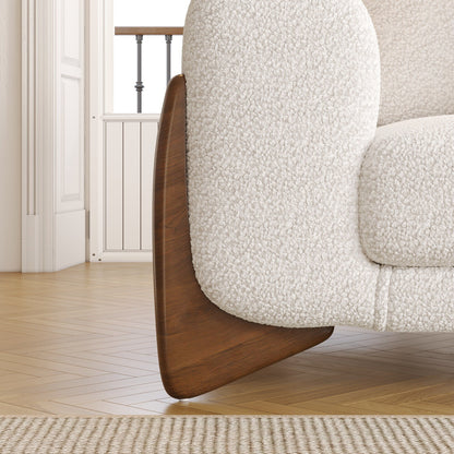 Romision Lambswool Velvet Upholstered Sofa