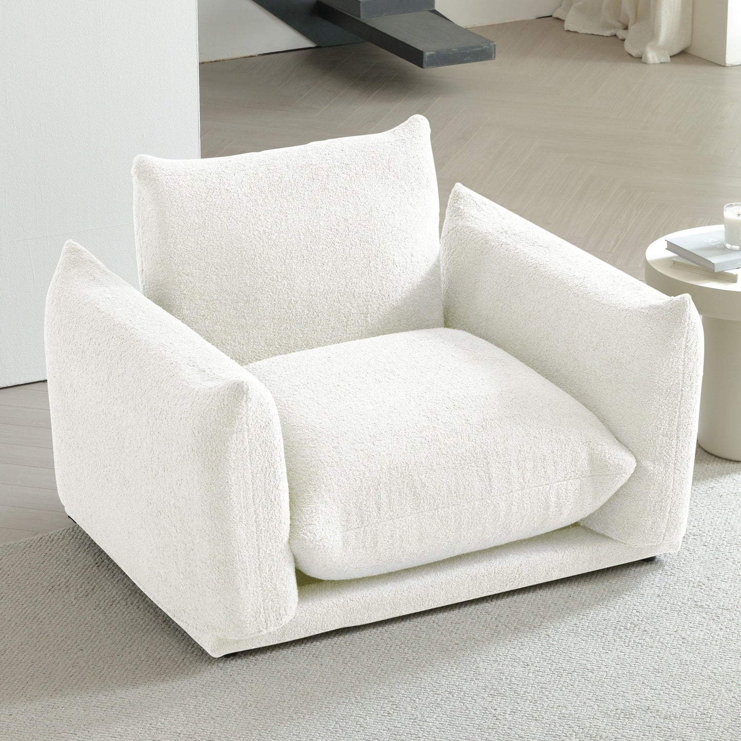 Romision Multi-combination Lambswool Velvet Upholstered Sectional Sofa