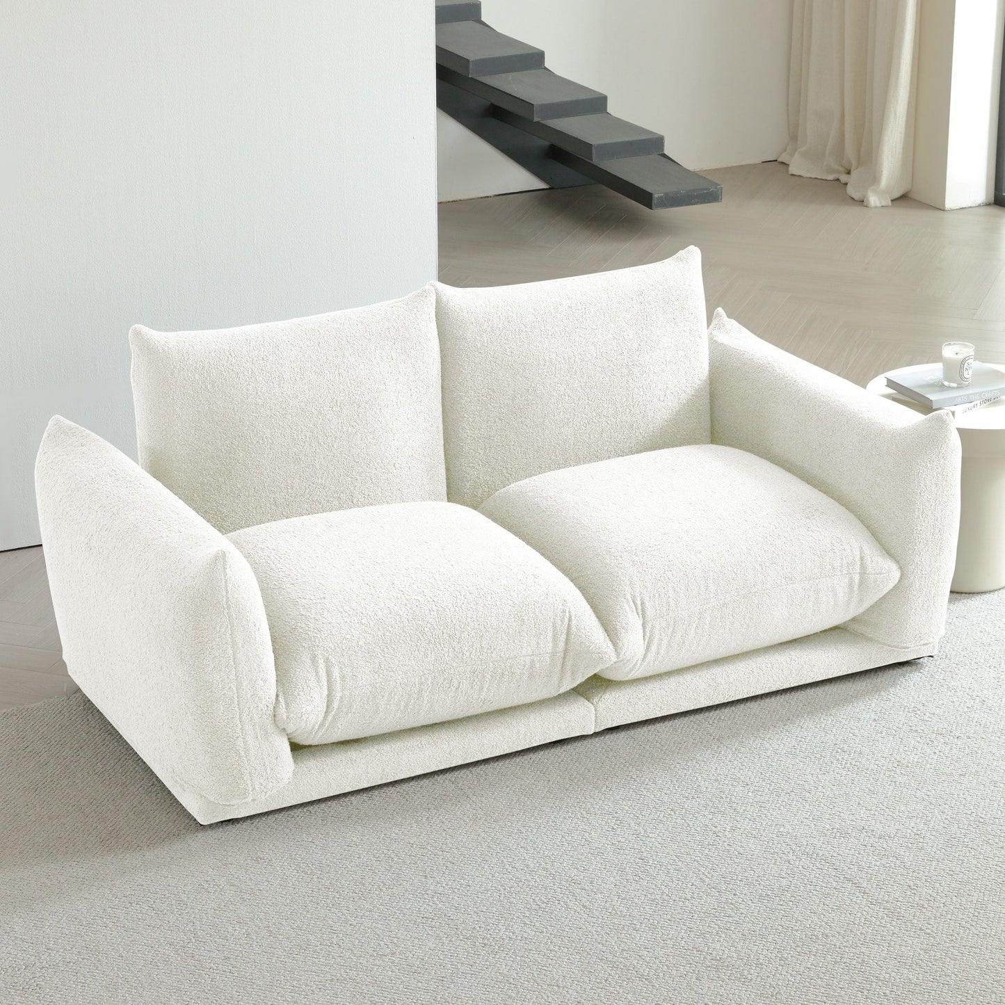 Romision Multi-combination Lambswool Velvet Upholstered Sectional Sofa