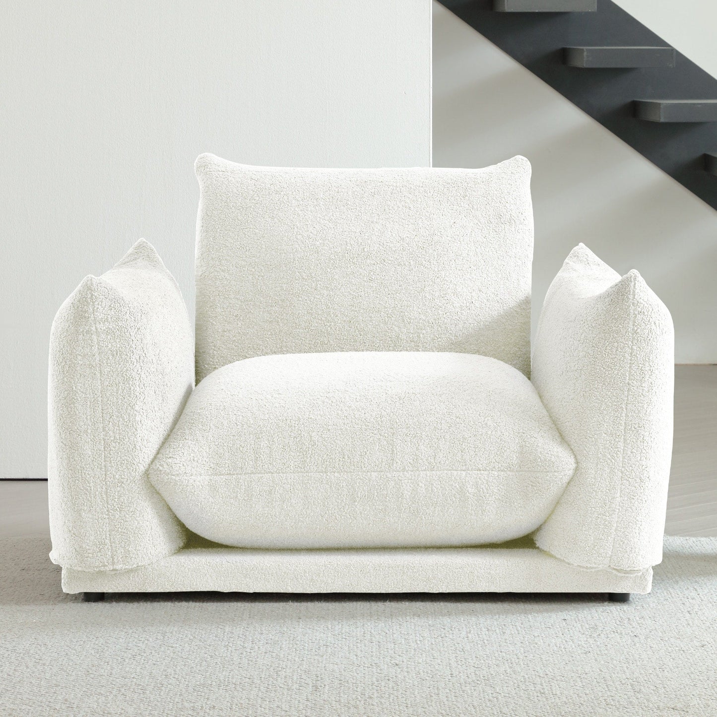 Romision Multi-combination Lambswool Velvet Upholstered Sectional Sofa