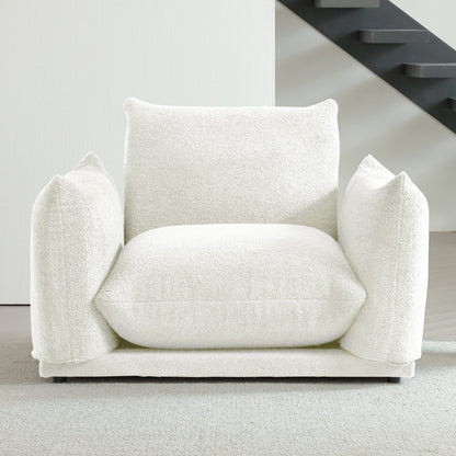 Romision Multi-combination Lambswool Velvet Upholstered Sectional Sofa