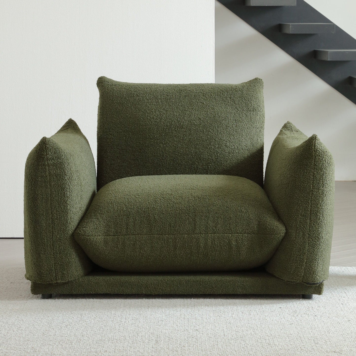Romision Multi-combination Lambswool Velvet Upholstered Sectional Sofa