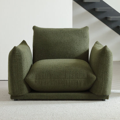Romision Multi-combination Lambswool Velvet Upholstered Sectional Sofa