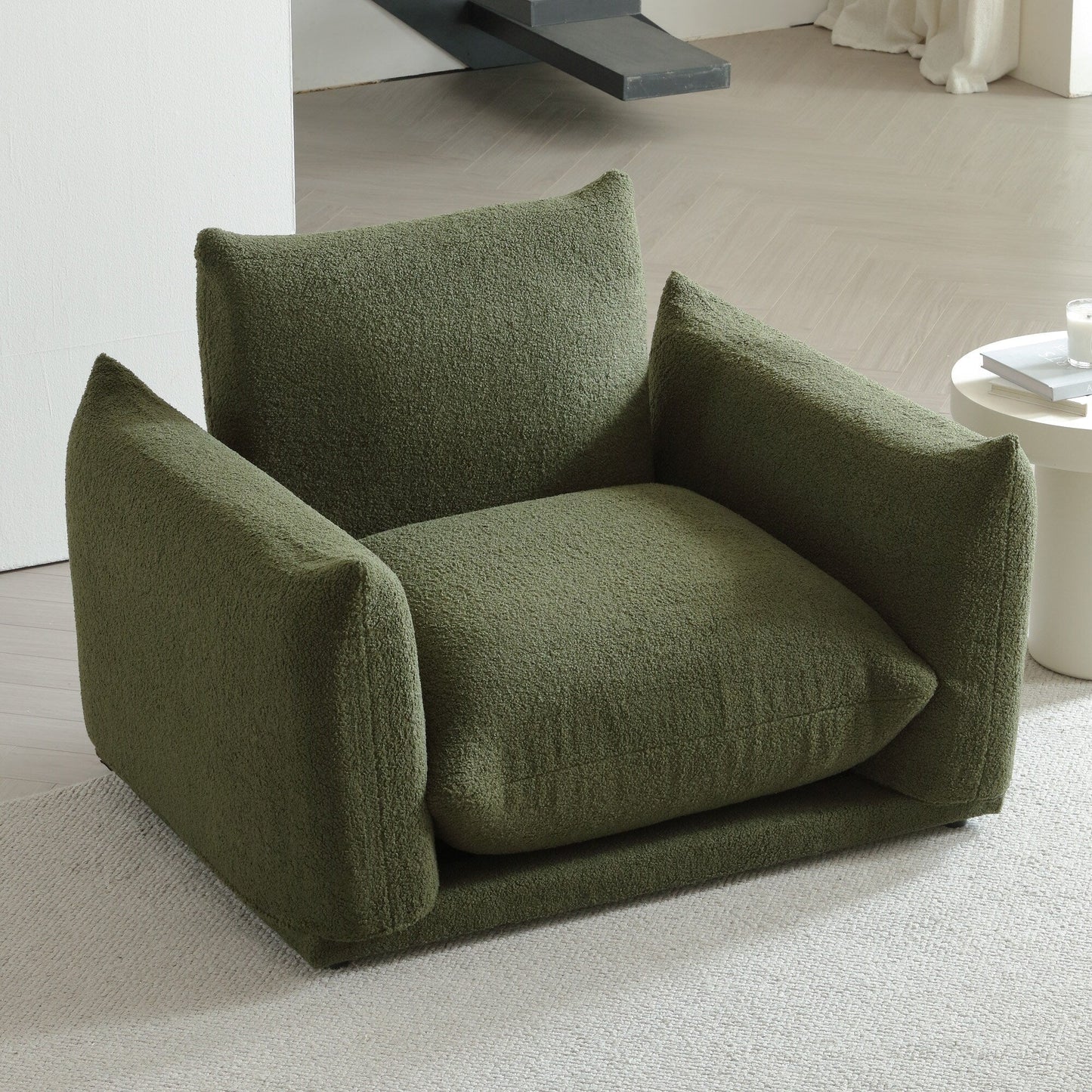 Romision Multi-combination Lambswool Velvet Upholstered Sectional Sofa
