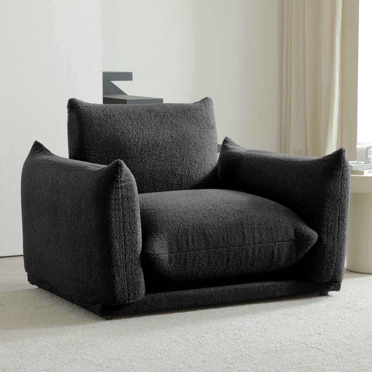 Romision Multi-combination Lambswool Velvet Upholstered Sectional Sofa