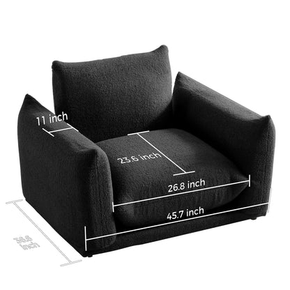 Romision Multi-combination Lambswool Velvet Upholstered Sectional Sofa