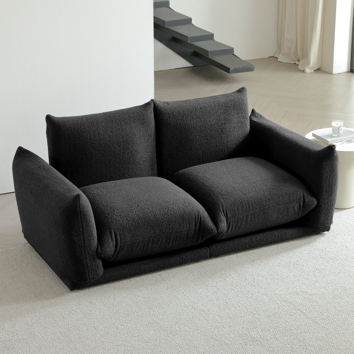 Romision Multi-combination Lambswool Velvet Upholstered Sectional Sofa