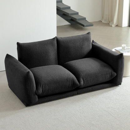 Romision Multi-combination Lambswool Velvet Upholstered Sectional Sofa