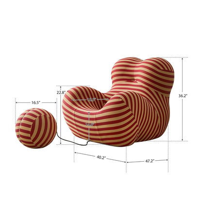 Romision Slope Arm Fabric Curved Sofa