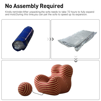 Romision Slope Arm Fabric Curved Sofa
