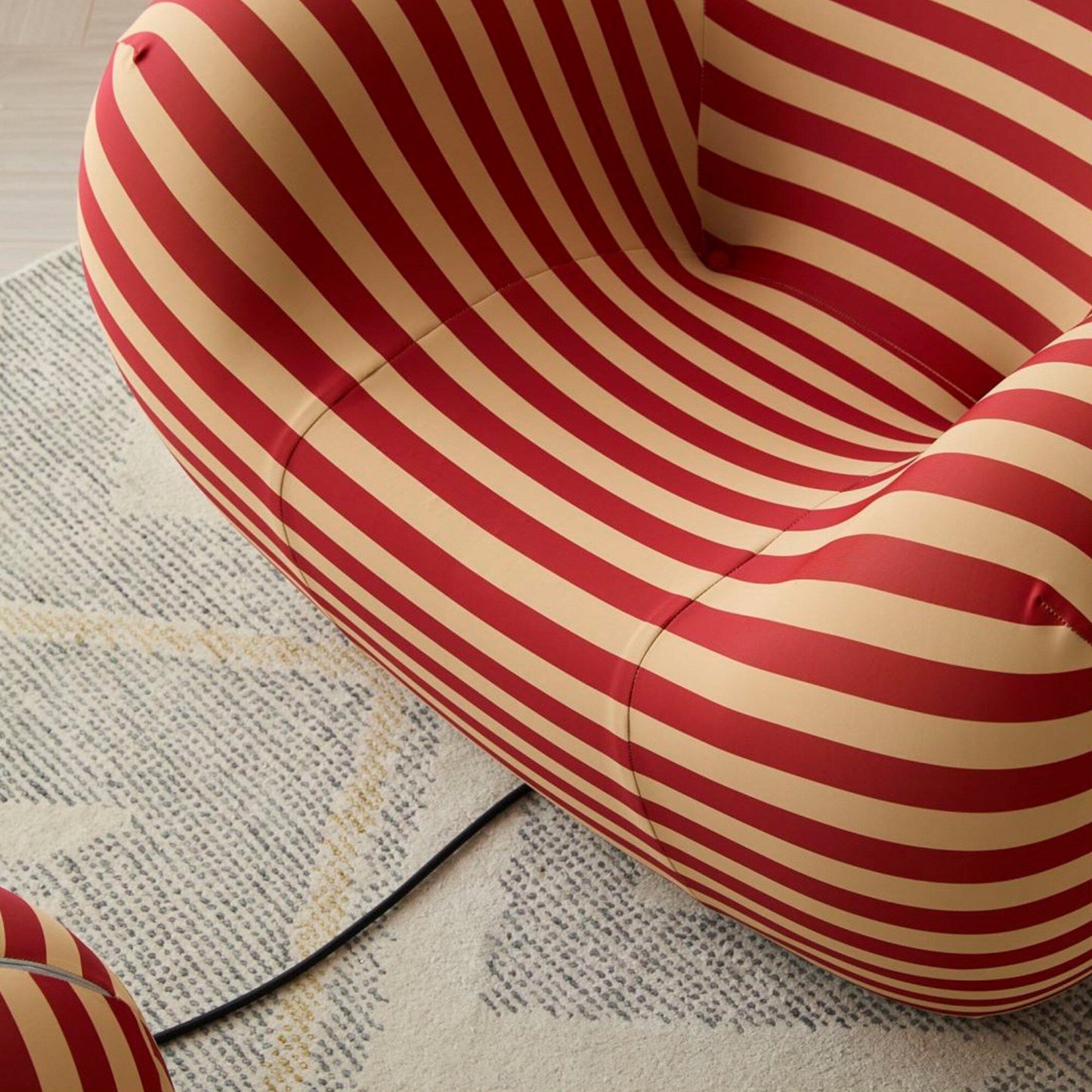Romision Slope Arm Fabric Curved Sofa