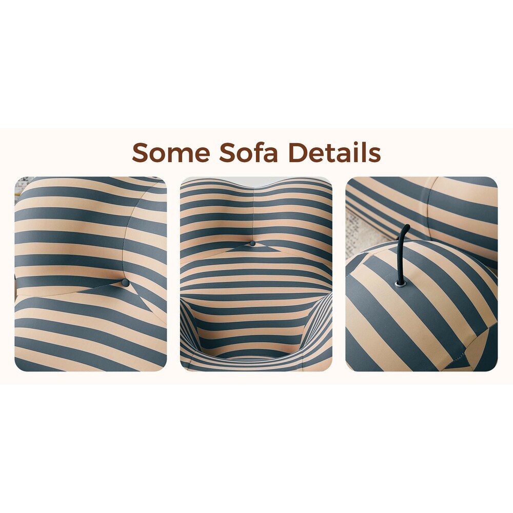 Romision Slope Arm Fabric Curved Sofa
