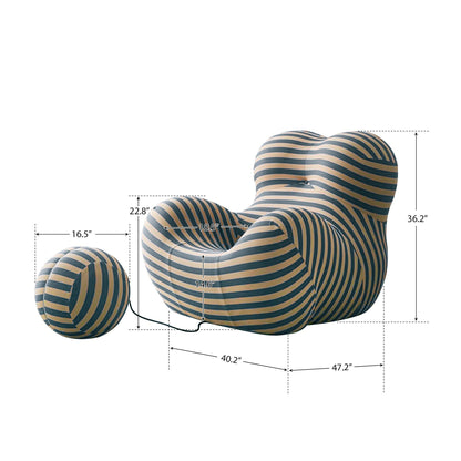 Romision Slope Arm Fabric Curved Sofa
