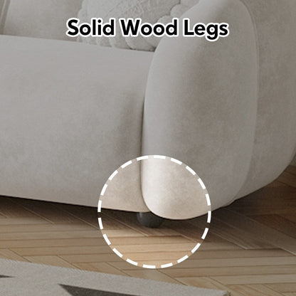 Romision Technological Velvet Rectangle Sofa
