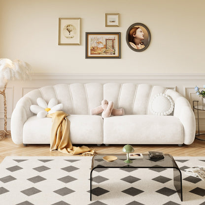 Romision Technological Velvet Rectangle Sofa