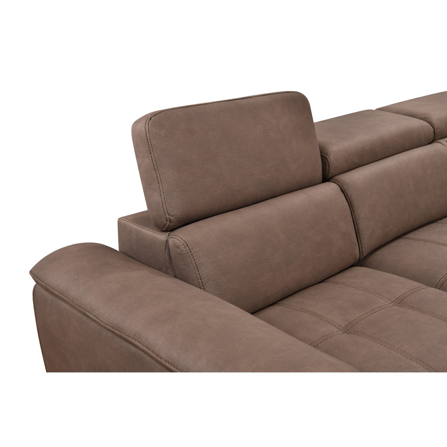 Roomfitters 128 U-Shaped Sectional Couch with Ottomans, Reversible Modular Sofa 7-Seater Couch with Storage Seat