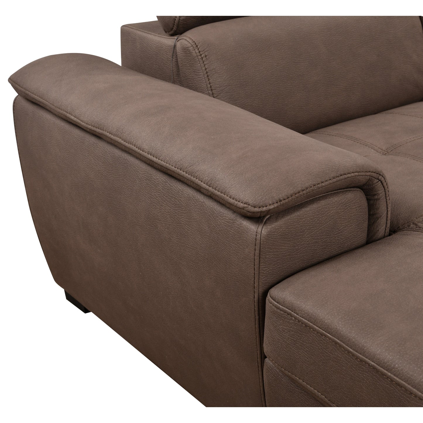 Roomfitters 128 U-Shaped Sectional Couch with Ottomans, Reversible Modular Sofa 7-Seater Couch with Storage Seat