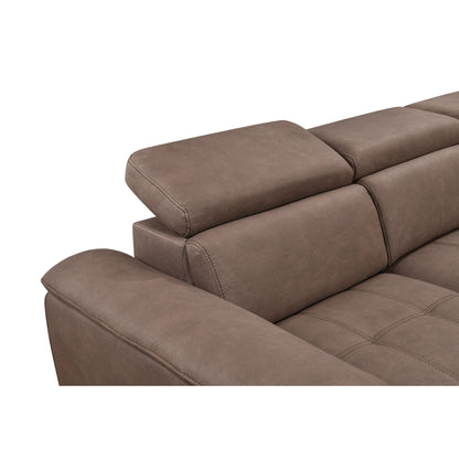Roomfitters 128 U-Shaped Sectional Couch with Ottomans, Reversible Modular Sofa 7-Seater Couch with Storage Seat