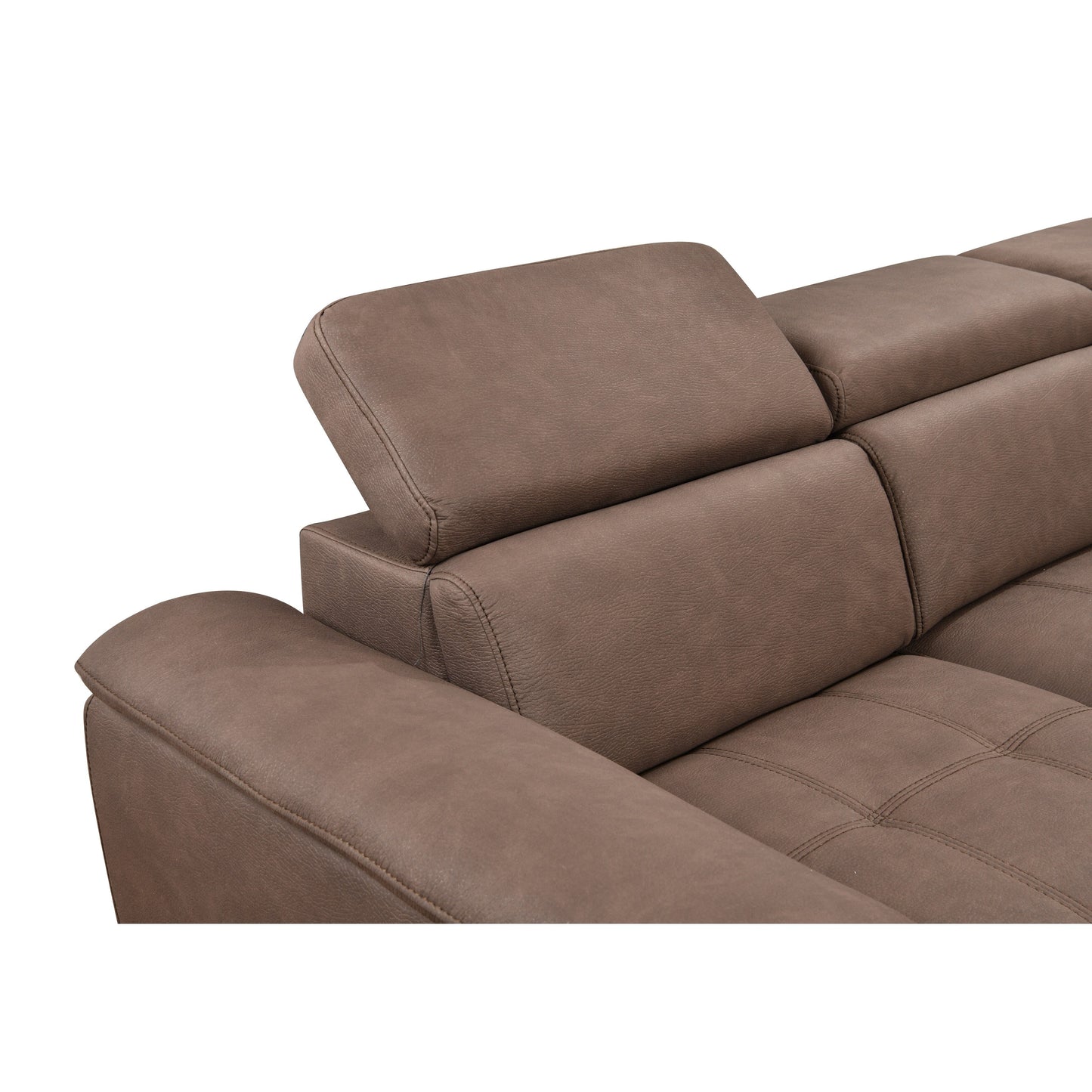 Roomfitters 128 U-Shaped Sectional Couch with Ottomans, Reversible Modular Sofa 7-Seater Couch with Storage Seat