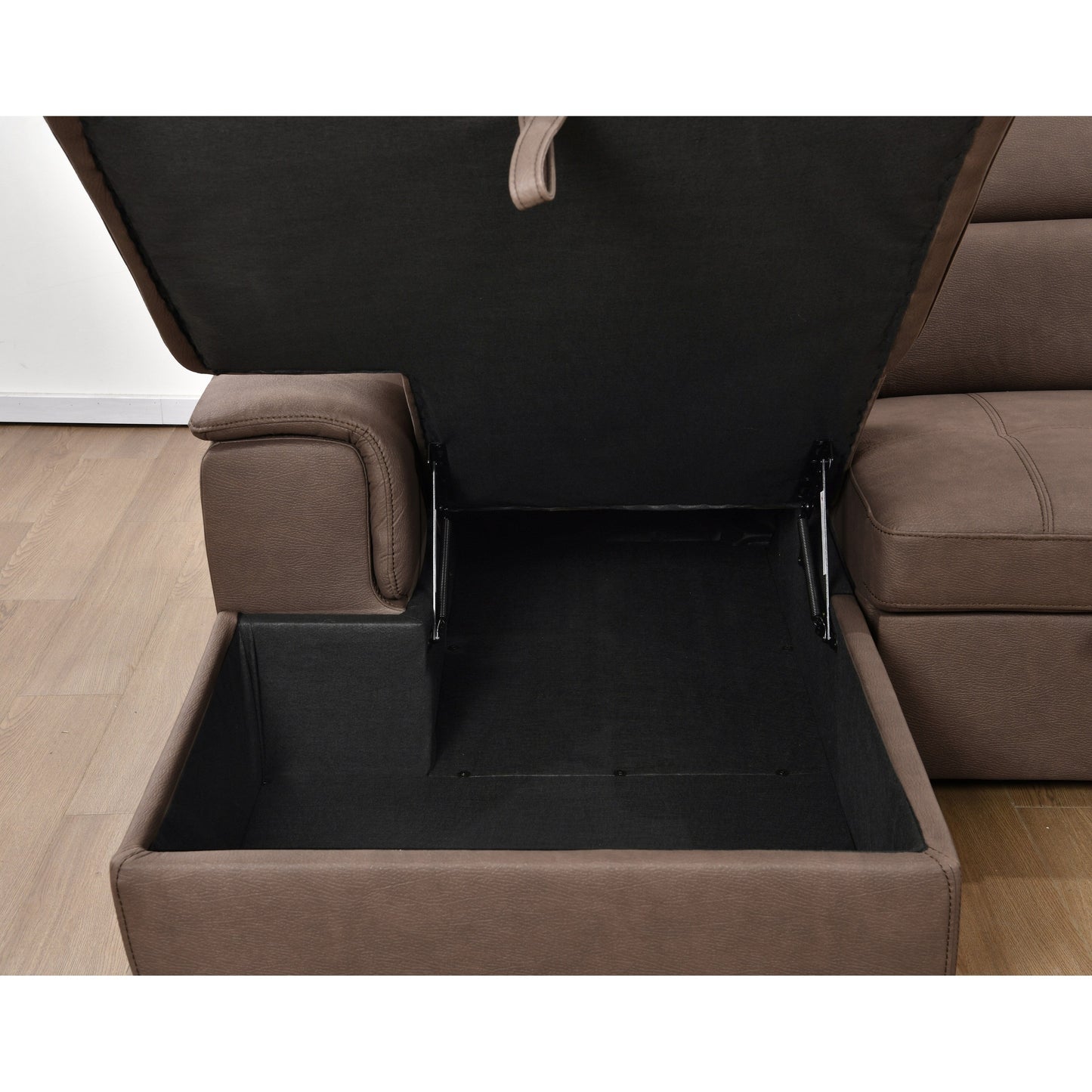 Roomfitters 128 U-Shaped Sectional Couch with Ottomans, Reversible Modular Sofa 7-Seater Couch with Storage Seat