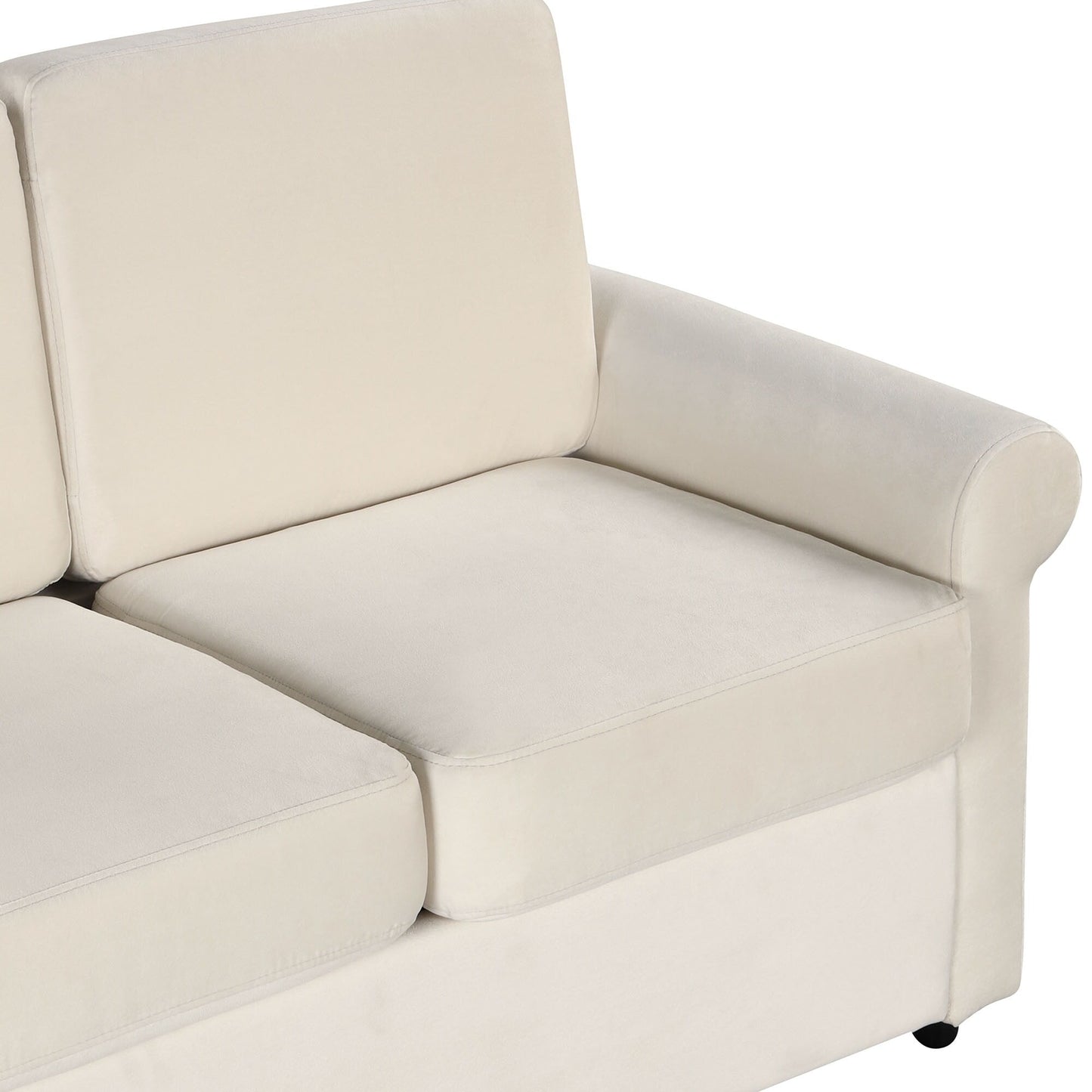 Roomfitters 2-in-1 Pull-Out Sofa Bed with Premium Twin Mattress Pad, USB Ports, and Space-Saving Design for Living Room