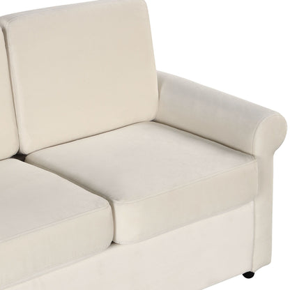 Roomfitters 2-in-1 Pull-Out Sofa Bed with Premium Twin Mattress Pad, USB Ports, and Space-Saving Design for Living Room
