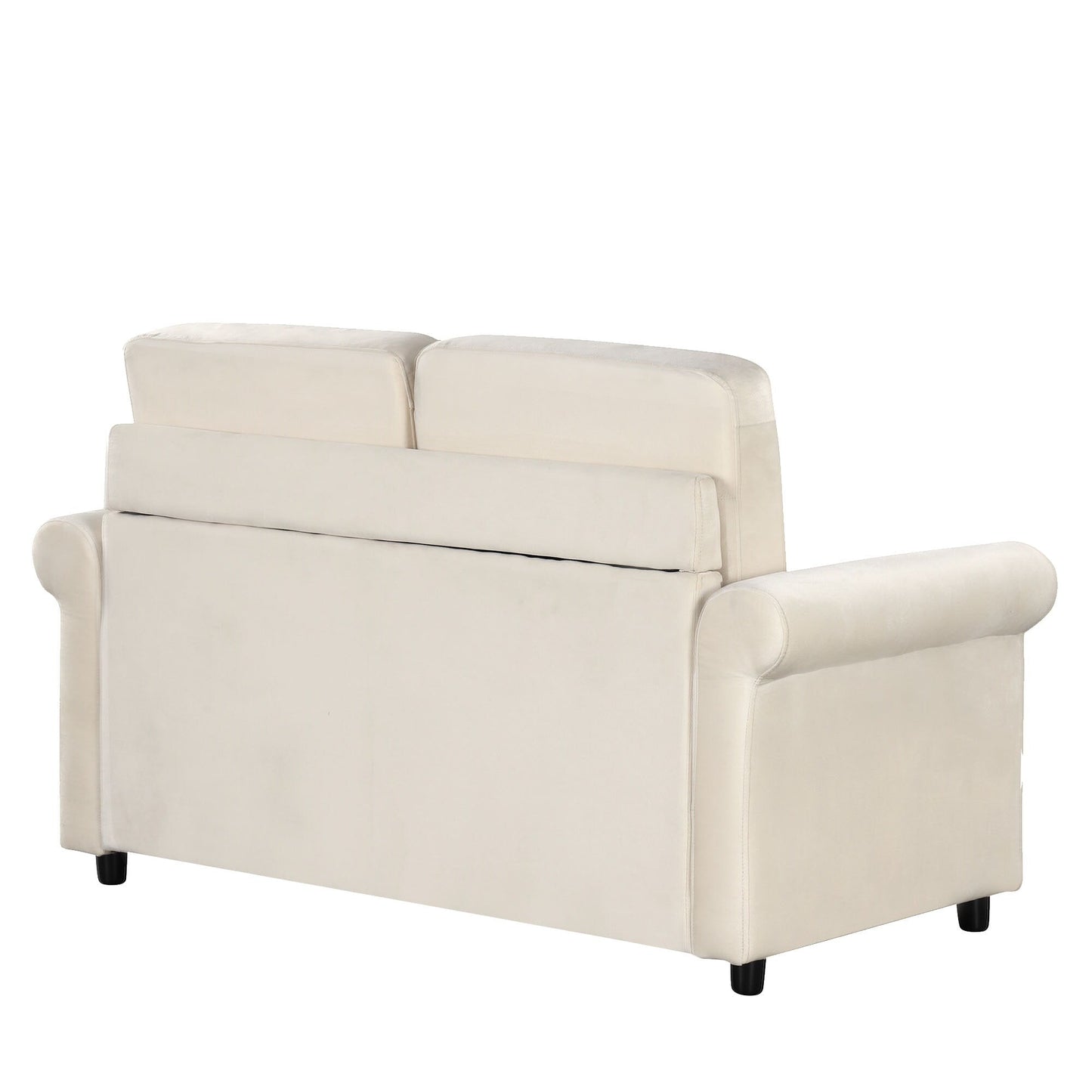 Roomfitters 2-in-1 Pull-Out Sofa Bed with Premium Twin Mattress Pad, USB Ports, and Space-Saving Design for Living Room