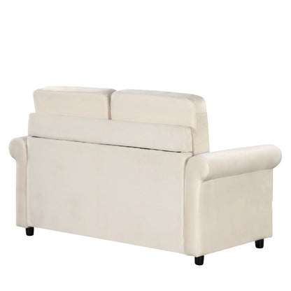 Roomfitters 2-in-1 Pull-Out Sofa Bed with Premium Twin Mattress Pad, USB Ports, and Space-Saving Design for Living Room
