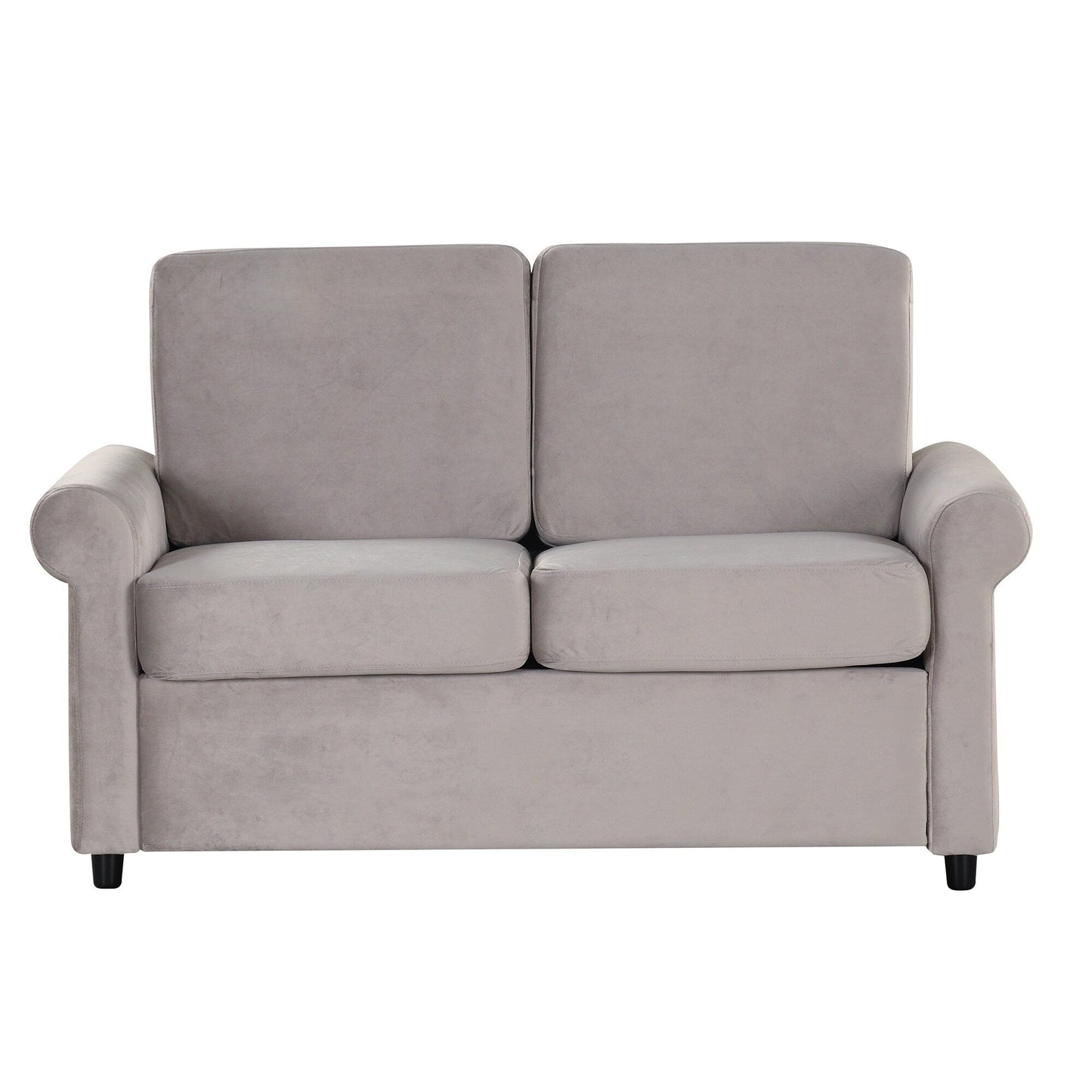 Roomfitters 2-in-1 Pull-Out Sofa Bed with Premium Twin Mattress Pad, USB Ports, and Space-Saving Design for Living Room