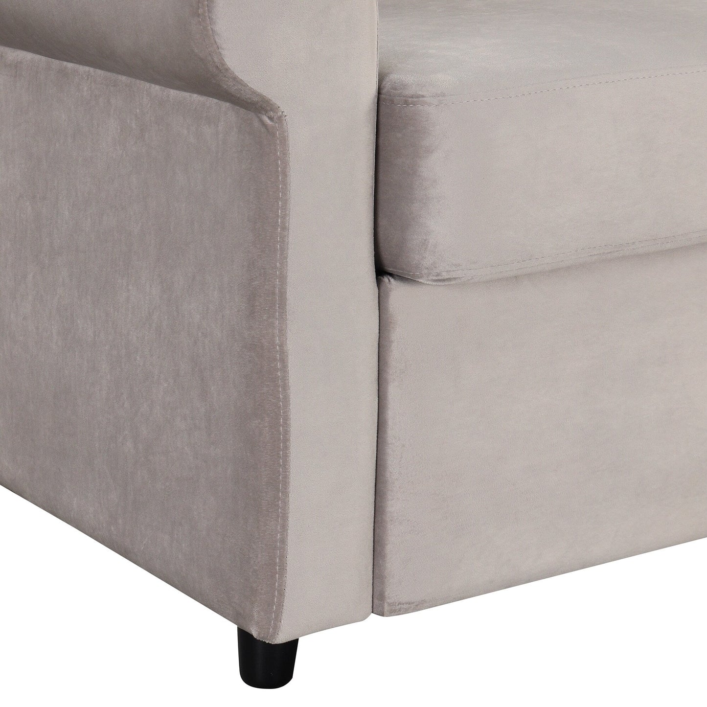 Roomfitters 2-in-1 Pull-Out Sofa Bed with Premium Twin Mattress Pad, USB Ports, and Space-Saving Design for Living Room