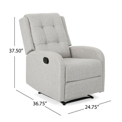Roomfitters 24.75 Wide Manual Standard Recliner, Cozy Recliner for Living Room, Bedroom, Beige