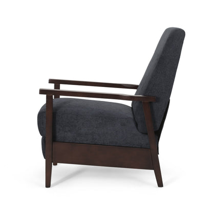 Roomfitters 24.75'' Wide Wood Hand Manual Club Recliner, Cozy Lounge Chair for Living Room