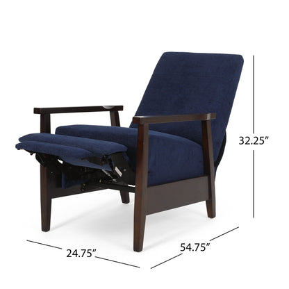Roomfitters 24.75'' Wide Wood Hand Manual Club Recliner, Cozy Lounge Chair for Living Room