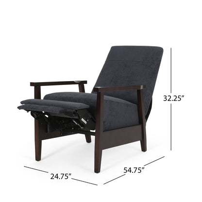 Roomfitters 24.75'' Wide Wood Hand Manual Club Recliner, Cozy Lounge Chair for Living Room